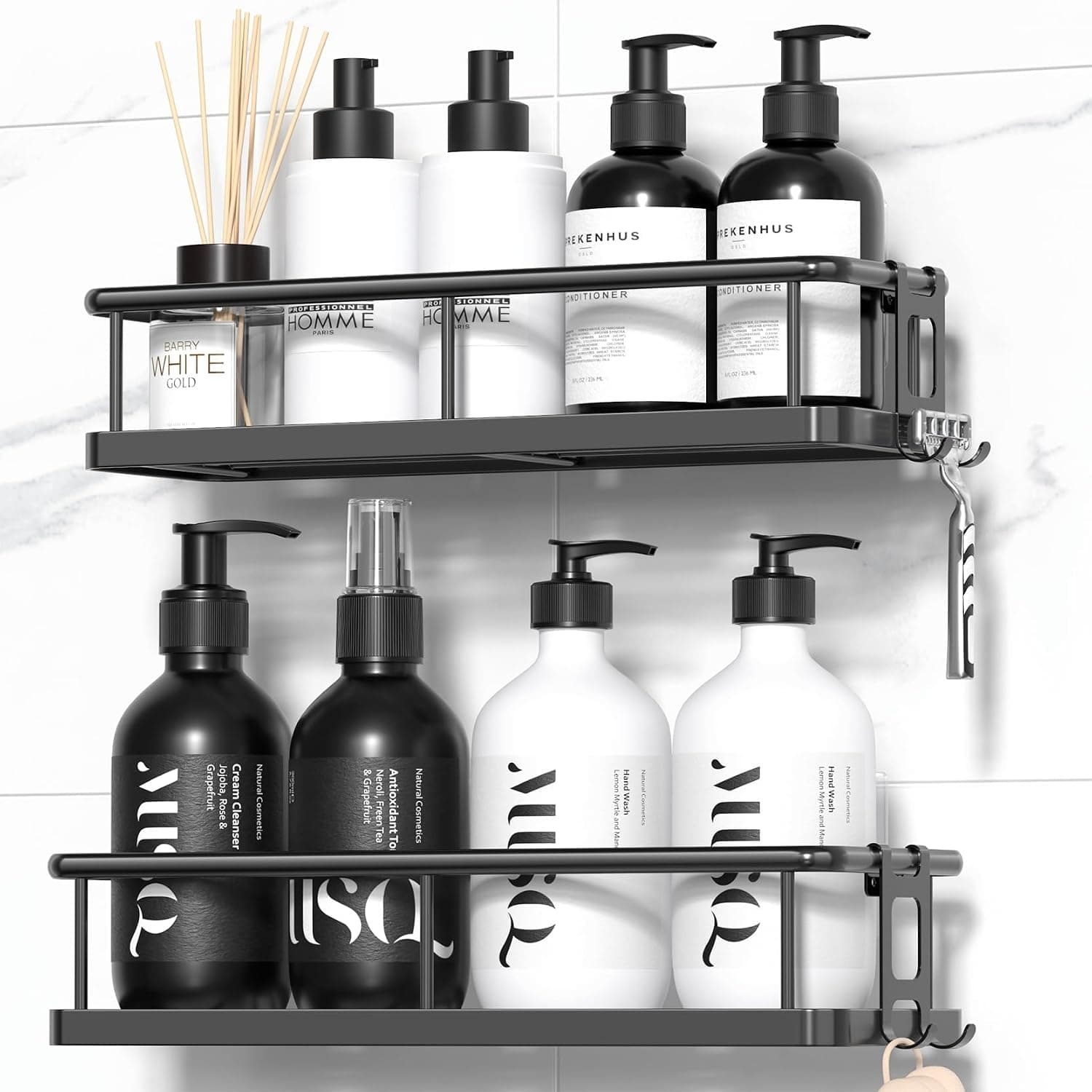 YASONIC Adhesive Shower Caddy, 2 pack