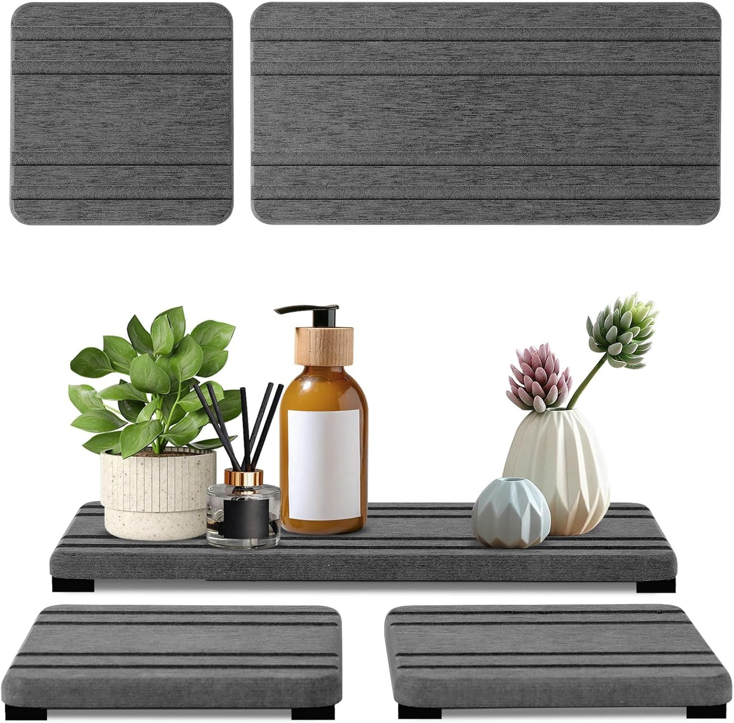 Diatomite Stone Sink Trays, 3 pieces